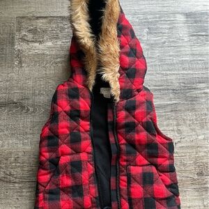 Mud Pie Buffalo Plaid Quilted Vest